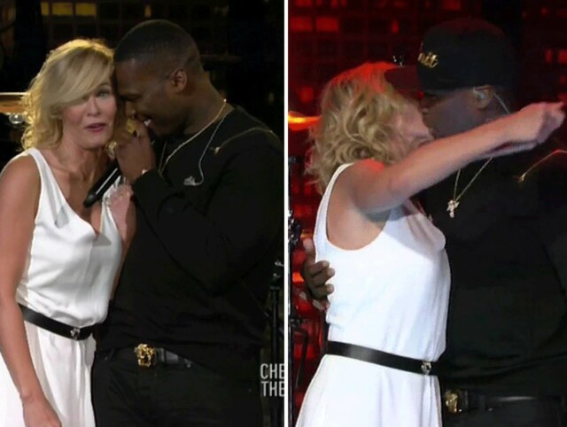 KLINTE TIL: Chelsea Handler og 50 Cent på sesongavslutningen av Handlers talkshow Chelsea Lately. Foto: Scanpix KLINTE TIL: Chelsea Handler og 50 Cent på sesongavslutningen av Handlers talkshow Chelsea Lately. Foto: Scanpix